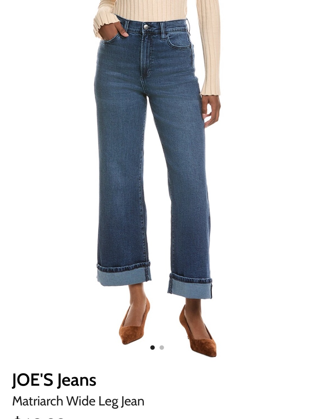 Joe’s Jeans Wide Leg Cuff Ankle Jeans